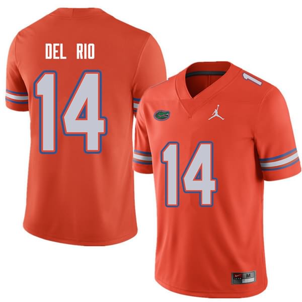 NCAA Florida Gators Luke Del Rio Men's #14 Jordan Brand Orange Stitched Authentic College Football Jersey RBB6064IC